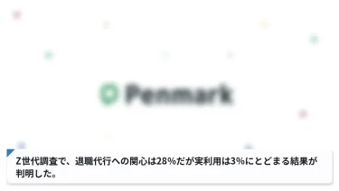 Z世代調査で、退職代行への関心は28%だが実利用は3%にとどまる結果が判明した。